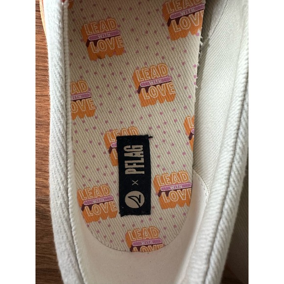 Sperry Crest Twin Gore Sneaker White/Orange Slip on size 8.5 - Picture 3 of 8